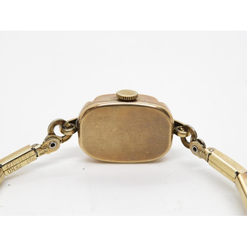 286 - Tudor Rolex Ladies watch plus box spares or repairs watch marked 9ct no marks to strap possibly gold... 