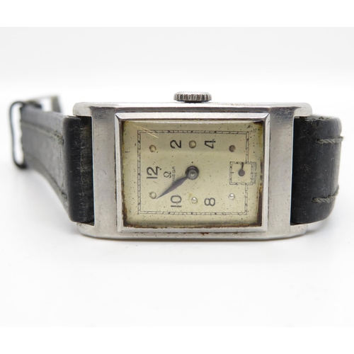 291 - Staybright Gents Omega watch 25mm head runs