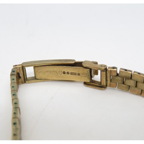 293 - Boxed 14ct ladies Omega watch with 9ct bracelet working total weight 22.6g