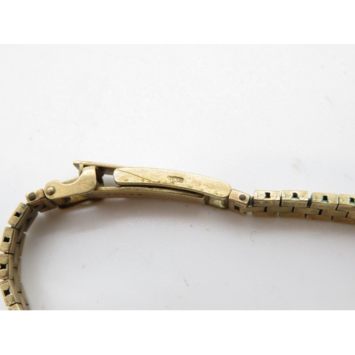 293 - Boxed 14ct ladies Omega watch with 9ct bracelet working total weight 22.6g