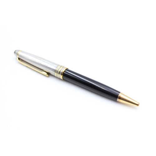 120 - MONTBLANC Meisterstuck Black Ballpoint Pen / Biro w/ .925 STERLING SILVER Top