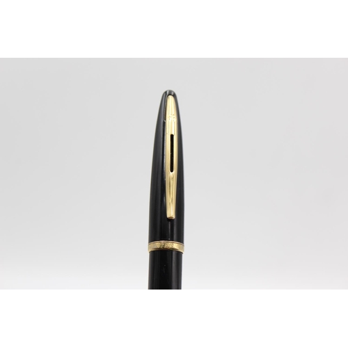 130 - WATERMAN Carene Black FOUNTAIN PEN w/ 18ct Gold Nib WRITING