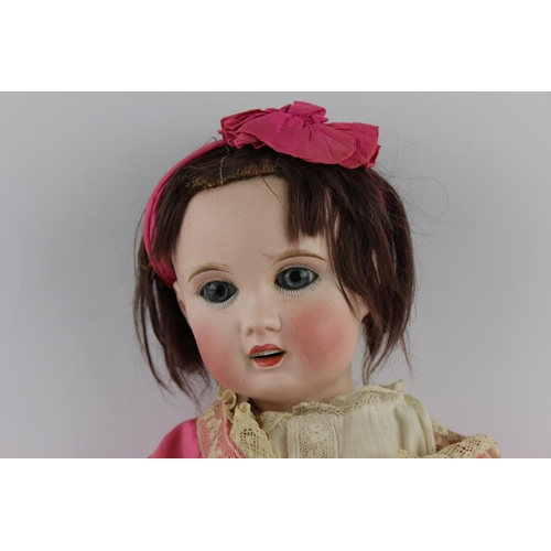 136 - Antique French LANTERNIER  LIMOGES Bisque Head & Composition Body Doll