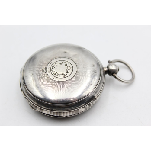 160 - Vintage Gents Hallmarked .925 SILVER Cased Open Face POCKET WATCH Key-Wind 109g