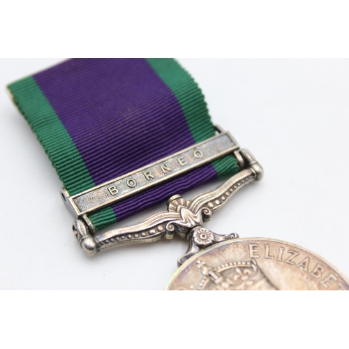 244 - ER.II C.S.M Borneo Medal To 23980021 Pte G.B Cutt Gordons