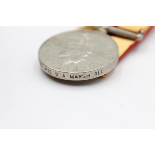 251 - ER.II Operational Service Medal Iraq To 25220787 Pte S.A Marsh R.L.C