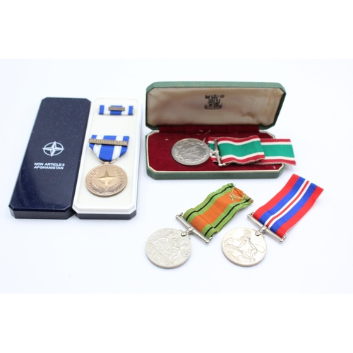 254 - 4 x Assorted MEDALS Inc Boxed Women's Vol Service, Nato Afghanistan, WW2