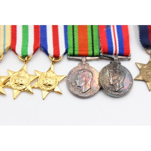 257 - Job Lot of WW2 Miniature Medals Inc 3 Mounted Groups