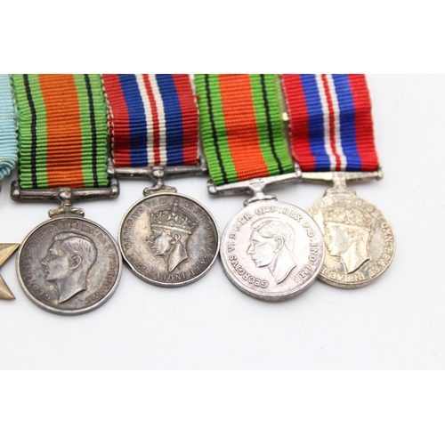 257 - Job Lot of WW2 Miniature Medals Inc 3 Mounted Groups