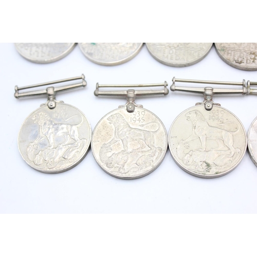 258 - 10 x WW2 Medals Inc War, Defence