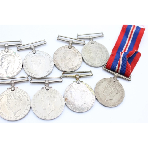 258 - 10 x WW2 Medals Inc War, Defence