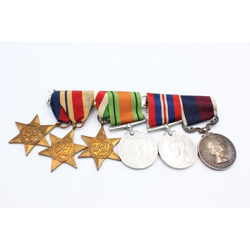 259 - WW2-ER.II Mounted R.A.F Mounted Medal Group Inc Italy, Africa Stars Etc