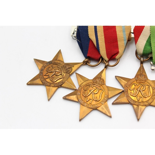 259 - WW2-ER.II Mounted R.A.F Mounted Medal Group Inc Italy, Africa Stars Etc