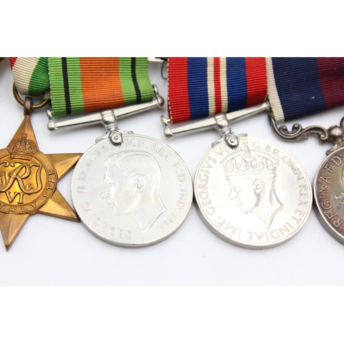 259 - WW2-ER.II Mounted R.A.F Mounted Medal Group Inc Italy, Africa Stars Etc