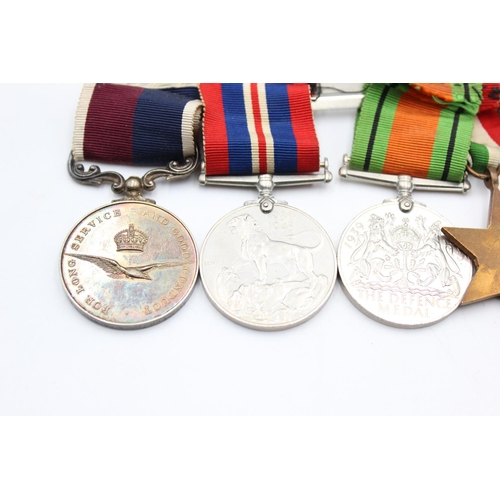 259 - WW2-ER.II Mounted R.A.F Mounted Medal Group Inc Italy, Africa Stars Etc