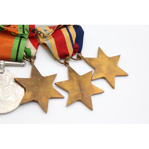 259 - WW2-ER.II Mounted R.A.F Mounted Medal Group Inc Italy, Africa Stars Etc