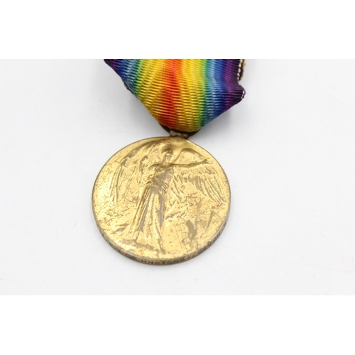 261 - WW1 Medal Pair w/ Original Ribbons & .925 Sterling Silver War Badge