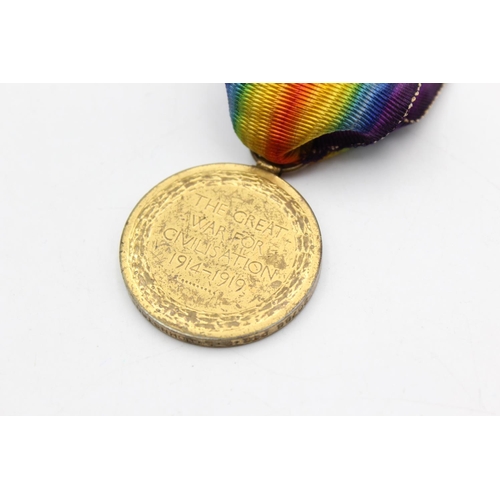 261 - WW1 Medal Pair w/ Original Ribbons & .925 Sterling Silver War Badge