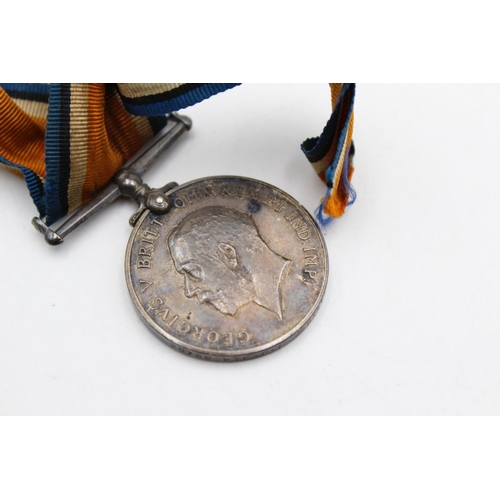 261 - WW1 Medal Pair w/ Original Ribbons & .925 Sterling Silver War Badge