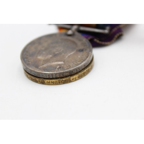 261 - WW1 Medal Pair w/ Original Ribbons & .925 Sterling Silver War Badge