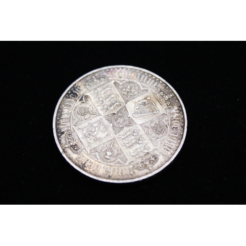 267 - RARE 1847 Victorian SILVER Crown (28g)