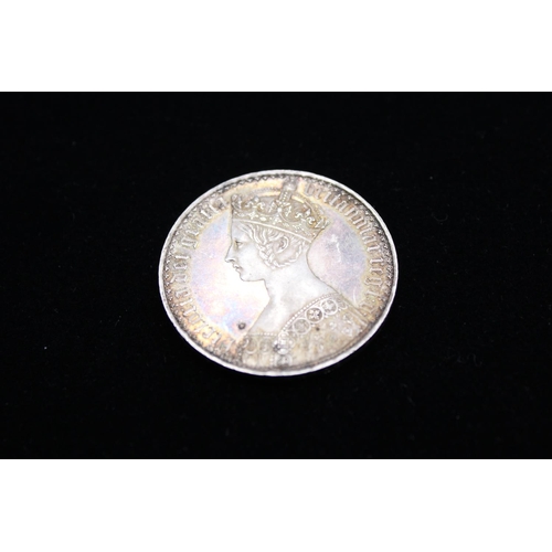 267 - RARE 1847 Victorian SILVER Crown (28g)