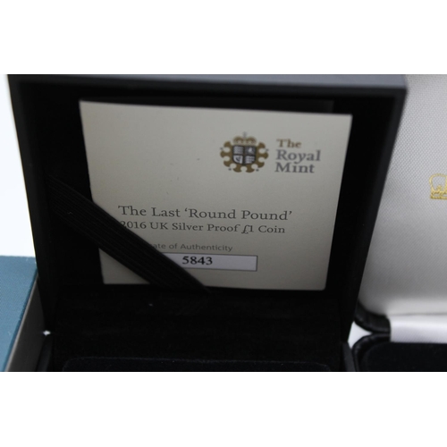 268 - 2 x ROYAL MINT / JUBILEE MINT .925 Sterling Silver Proof Coins Boxed w/ COA 37g