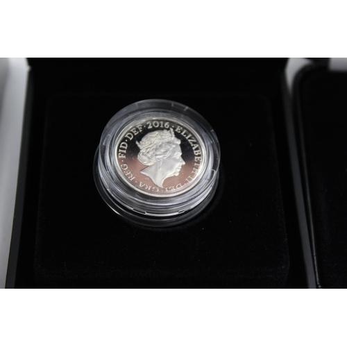 268 - 2 x ROYAL MINT / JUBILEE MINT .925 Sterling Silver Proof Coins Boxed w/ COA 37g