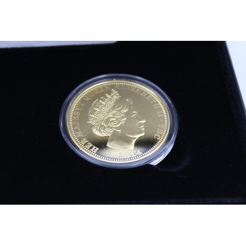 270 - JUBILEE MINT .925 Sterling Silver 24ct Gold Plated Proof Â£5 Coin Set Boxed (56g)
