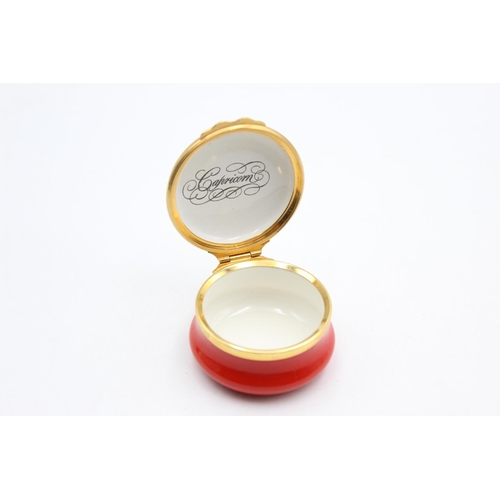 271 - HALCYON DAYS x TIFFANY & Co. Enamel Pill / Trinket Box w/ Leaping Goat Scene