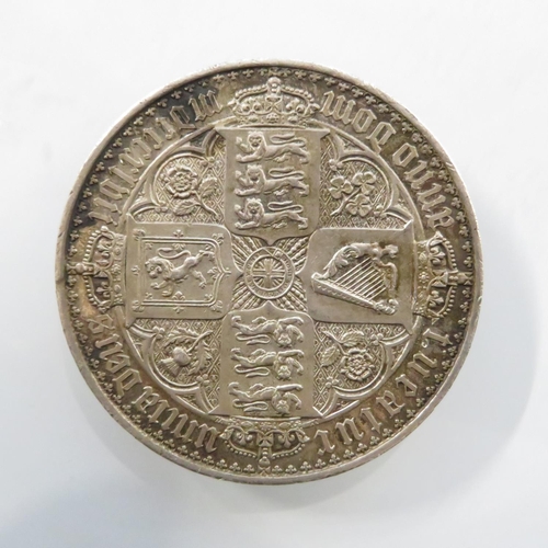 267 - RARE 1847 Victorian SILVER Crown (28g)