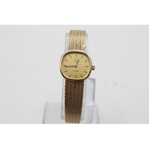 44 - 9ct gold case & bracelet mechanical hand-winding wristwatch by OMEGA (33g)