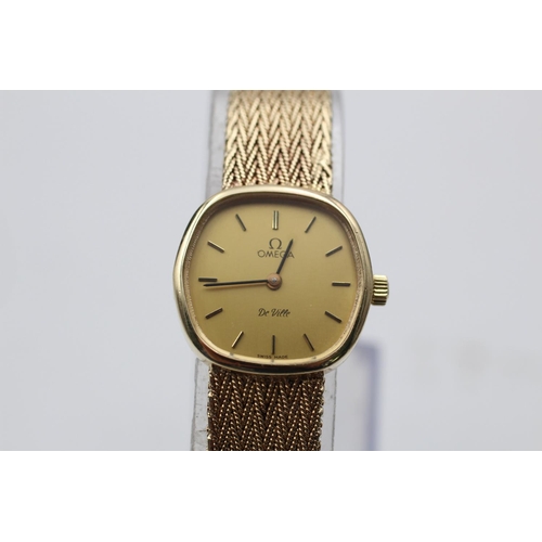 44 - 9ct gold case & bracelet mechanical hand-winding wristwatch by OMEGA (33g)