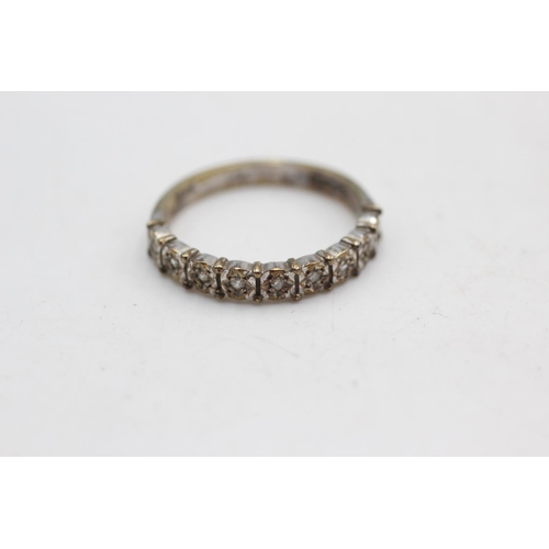 1 - 2 x 9ct gold diamond rings inc. Half eternity (4.2g) sizes N and O