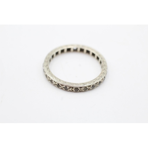 22 - 9ct white gold antique spinel eternity ring, as seen (2.4g) size O