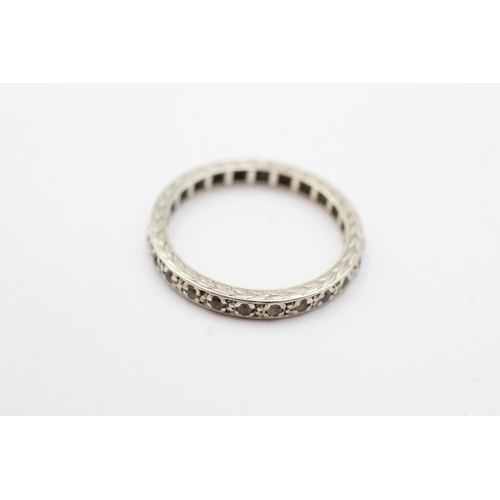 22 - 9ct white gold antique spinel eternity ring, as seen (2.4g) size O