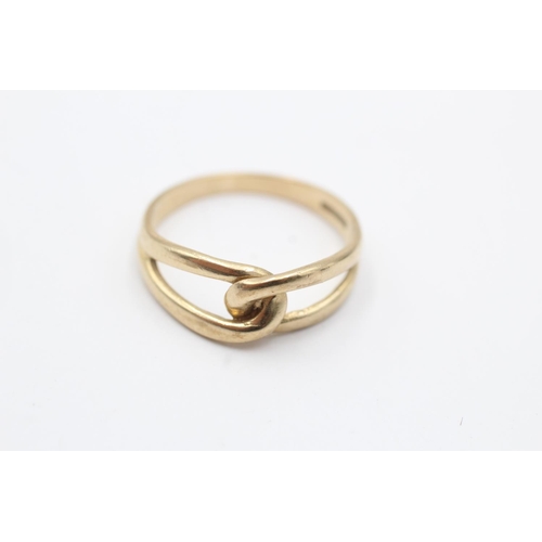 55 - 9ct gold vintage infinity knot ring (2.4g) Size O