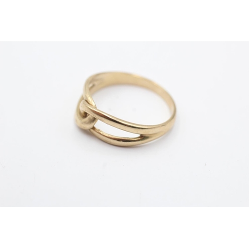 55 - 9ct gold vintage infinity knot ring (2.4g) Size O