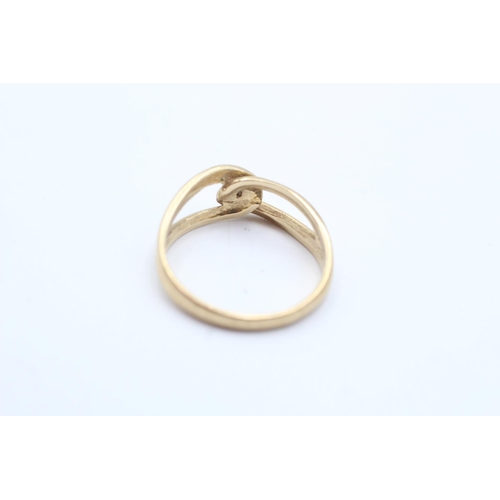 55 - 9ct gold vintage infinity knot ring (2.4g) Size O