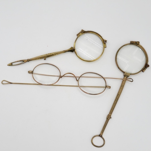 168 - 2x untested Lorgnette and one set of spectacles