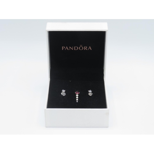 21 - Pandora ring and earrings boxed