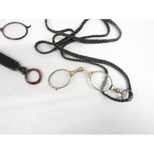 268 - Set of Lorgnette and tortoiseshell Lorgnette