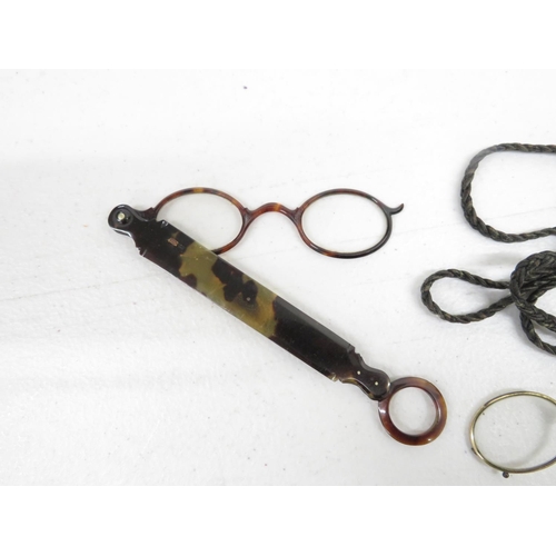 268 - Set of Lorgnette and tortoiseshell Lorgnette