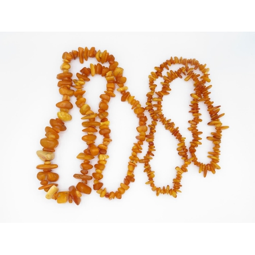 28 - Large amber necklace  142g