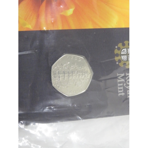 282 - 2009 Kew Gardens 50p coin in uncirculated condition in unopened Royal Mint pack