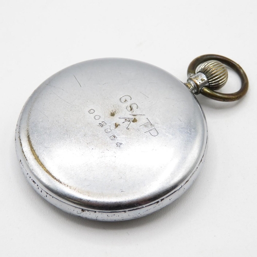 296 - Jaeger Le Coutre JS/TP military pocket watch - watch runs