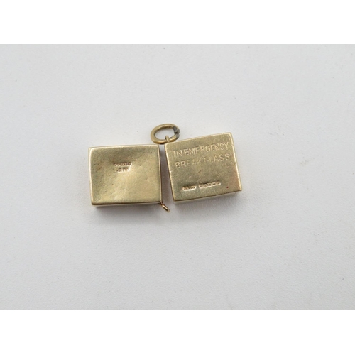 299 - 2x 9ct gold emergency money charms 6g