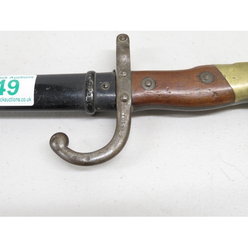 49 - 1883 French Bayonet with sheath