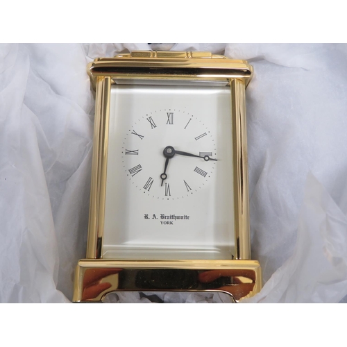 77 - Braithwaite carriage clock boxed