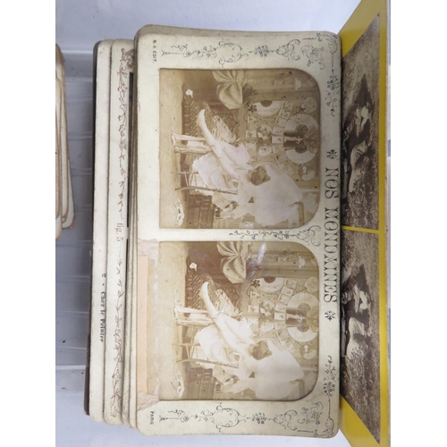 88 - 2x stereo viewers with huge collection of viewing cards including military cards